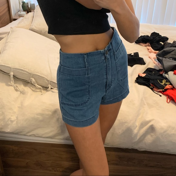 Aritzia Denim Shorts - Picture 2 of 6